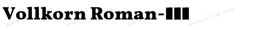 Vollkorn Roman字体转换